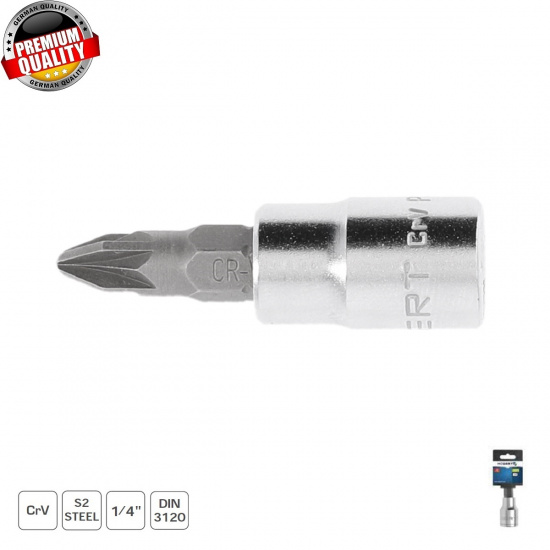 HOGERT TECHNIK Головка-бита PZ3  37 мм, 1/4" HT1S608 - 1