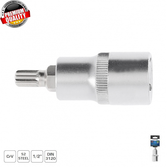 HOGERT TECHNIK Головка-бита spline M6 55 мм, 1/2" HT1S786 - 1