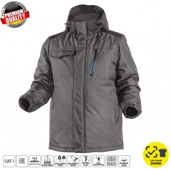 HOGERT TECHNIK REN Kуртка утепленная графит M HT5K241-M - 1