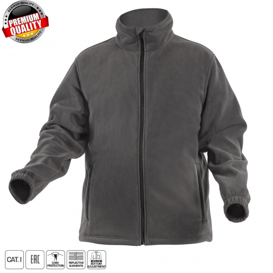 HOGERT TECHNIK HASE Толстовка флисовая, цвет графит, размер L HT5K372-L - 1