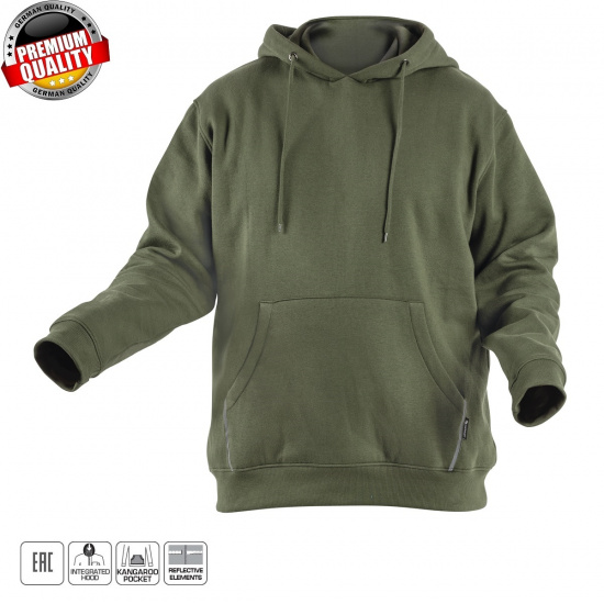 HOGERT TECHNIK NIERS толстовка хлопковая,темно зеленая, XL HT5K380-XL - 1