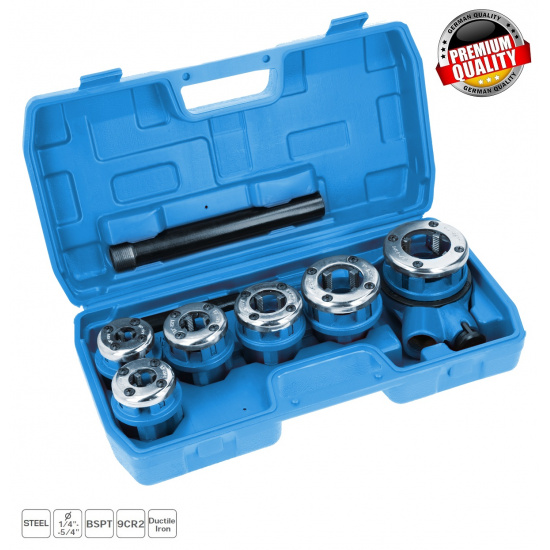 HOGERT TECHNIK Набор клуппов для нарезания резьбы 1/4" - 5/4" HT1P635 - 1