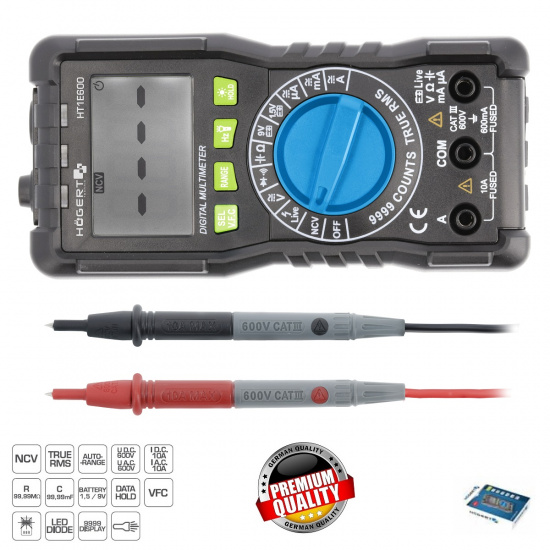 HOGERT TECHNIK Цифровой мультиметр HT1E600 - 1