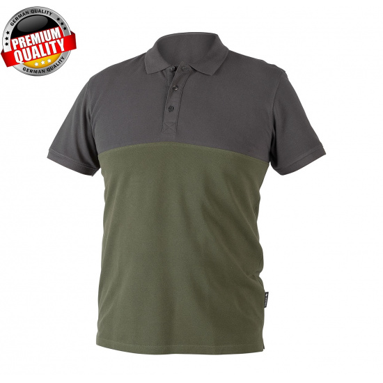 HOGERT TECHNIK URFT Футболка Polo хлопок темно-зеленая - асфальтовая 2XL HT5K419-2XL - 1