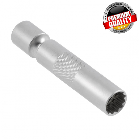 HOGERT TECHNIK Головка свечная шестигранная с шарниром 3/8", 14 мм, CrV HT1A778 - 1