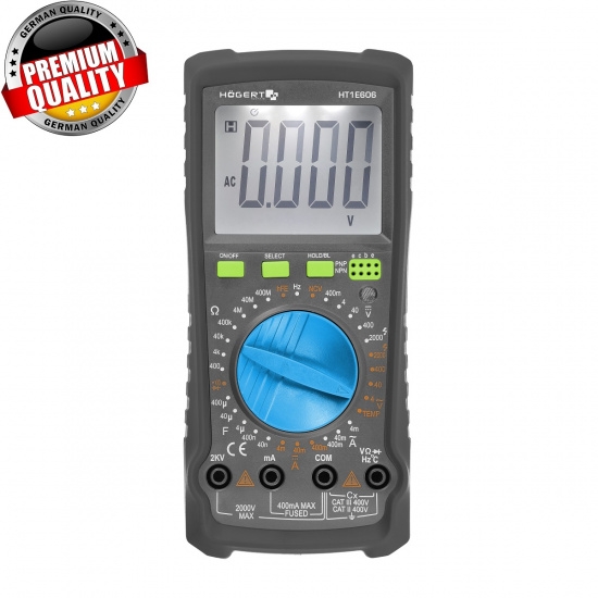 HOGERT TECHNIK Цифровой мультиметр 0-2000B HT1E606 - 1