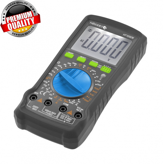 HOGERT TECHNIK Цифровой мультиметр 0-2000B HT1E606 - 1