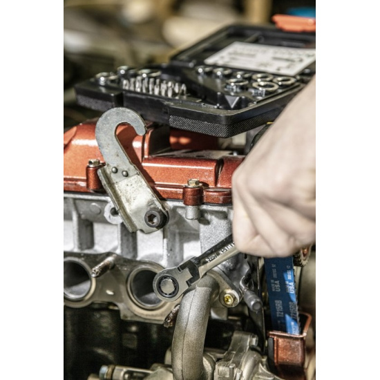 HOGERT TECHNIK Накидной ключ с трещотками и шарниром, 36 насадок HT1R491 - 1