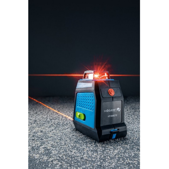 HOGERT TECHNIK Нивелир лазерный, красный 30м 3D HT4M072 - 1
