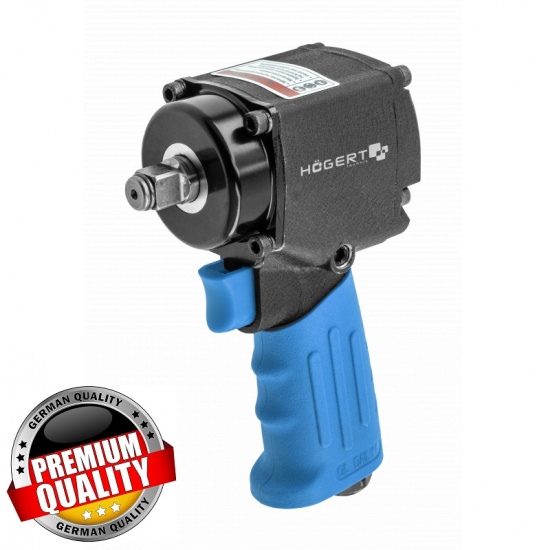 HOGERT TECHNIK Гайковерт пневматический ударный мини 1/2", 680Nm, ultra short  HT4R626 - 1