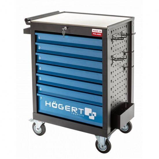 HOGERT TECHNIK Тележка инструментальная 7 ящиков, 304 инструмента (ложементы - HT7G120, HT7G124, HT7G132, HT7G133, HT7G134, HT7G148, HT7G149, HT7G150, HT7G151) HT7G059 - 1