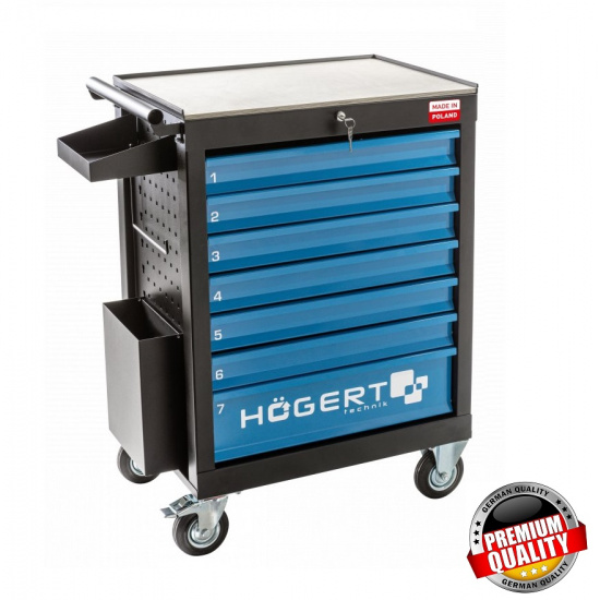 HOGERT TECHNIK Тележка инструментальная 7 ящиков, 304 инструмента (ложементы - HT7G120, HT7G124, HT7G132, HT7G133, HT7G134, HT7G148, HT7G149, HT7G150, HT7G151) HT7G059 - 1