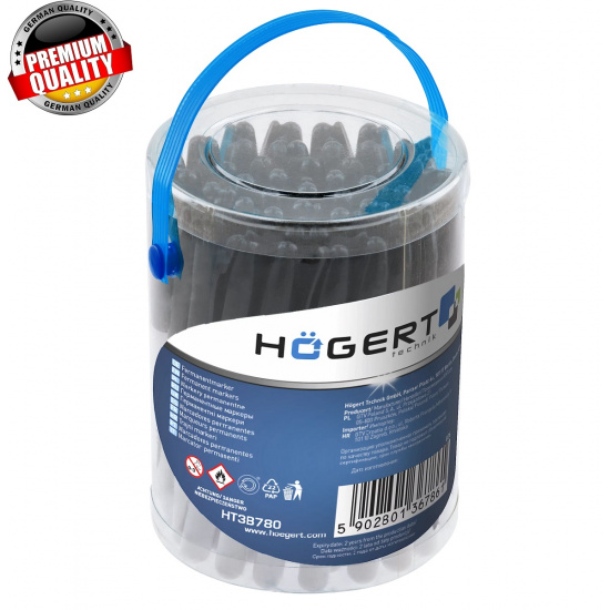 HOGERT TECHNIK Перманентные маркеры черные 45 шт/уп  HT3B780 - 1