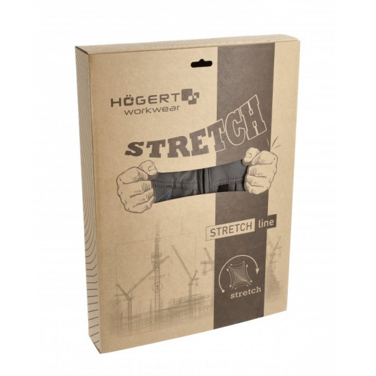 HOGERT TECHNIK TAUBER Куртка рабочая 4-way stretch темно-серая 3XL (58) HT5K811-3XL - 1