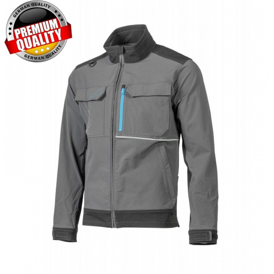 HOGERT TECHNIK TAUBER Куртка рабочая 4-way stretch темно-серая 3XL (58) HT5K811-3XL - 1