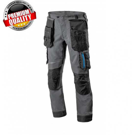 HOGERT TECHNIK TAUBER Брюки рабочие 4-way stretch темно-серые S (48) HT5K812-S - 1