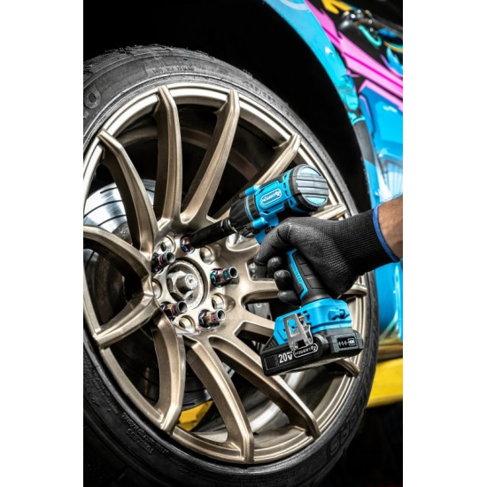 HOGERT TECHNIK Аккумуляторный ударный гайковерт 400Nm. Акумулятор 4.0 Ah HT2E204 - 1