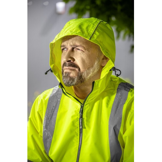 HOGERT TECHNIK NIMS Куртка сигнальная с капюшоном водостойкая желтая 2XL (56) HT5K246-2XL - 1