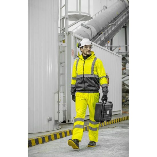 HOGERT TECHNIK NIMS Куртка сигнальная с капюшоном водостойкая желтая 2XL (56) HT5K246-2XL - 1