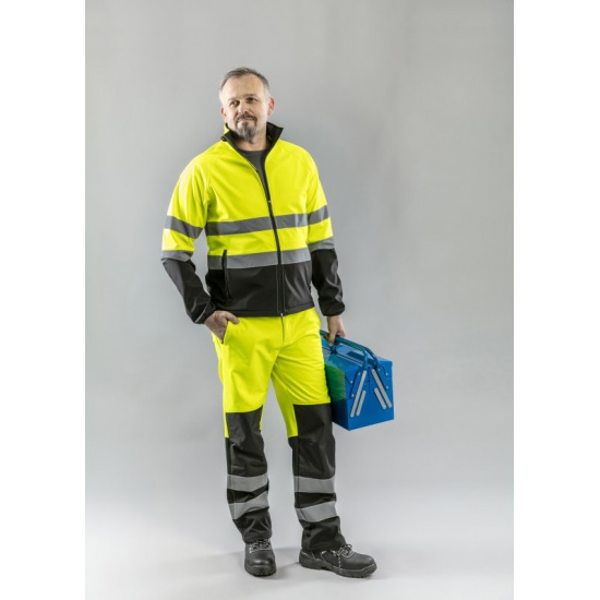 HOGERT TECHNIK EXTER Куртка сигнальная SOFTSHELL желтая M (50) HT5K335-M - 1