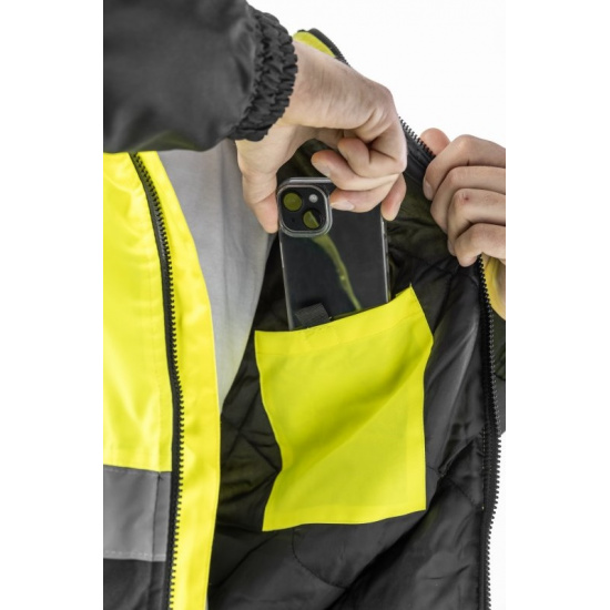 HOGERT TECHNIK LEDA Куртка-парка сигнальная утепленная желтая 2XL (56) HT5K330-2XL - 1