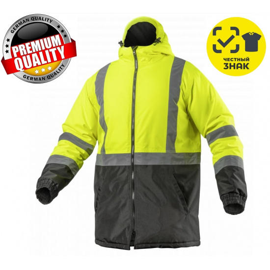 HOGERT TECHNIK LEDA Куртка-парка сигнальная утепленная желтая 2XL (56) HT5K330-2XL - 1