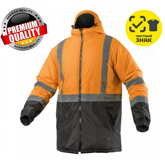 HOGERT TECHNIK LEDA Куртка-парка сигнальная утепленная оранжевая 2XL (56) HT5K346-2XL - 1