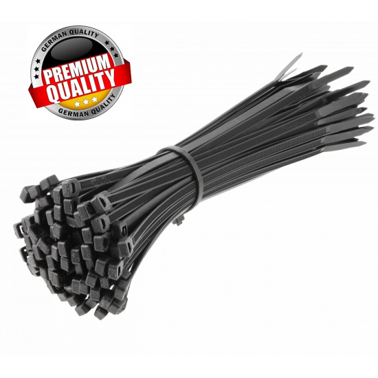 HOGERT TECHNIK Нейлоновые стяжки 4,8 x 200 мм, 100 шт., черные HT2C710 - 1