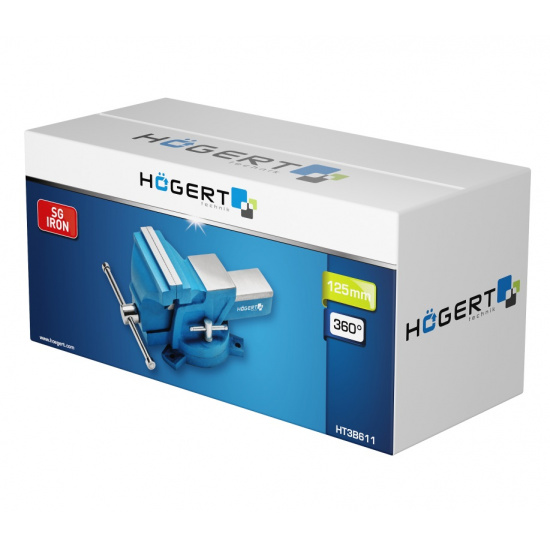 HOGERT TECHNIK Тиски слесарные поворотные 125 мм NEW HT3B611 - 1