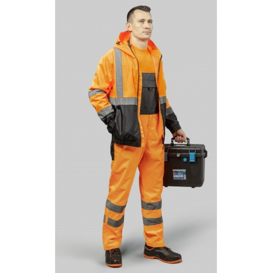 HOGERT TECHNIK NIMS Куртка сигнальная с капюшоном водостойкая оранжевая S (48) HT5K341-S - 1