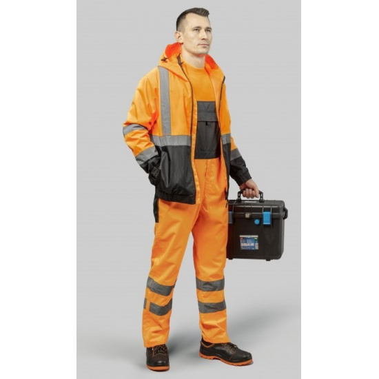 HOGERT TECHNIK NIMS Куртка сигнальная с капюшоном водостойкая оранжевая M (50) HT5K341-M - 1