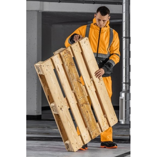 HOGERT TECHNIK NIMS Куртка сигнальная с капюшоном водостойкая оранжевая 2XL (56) HT5K341-2XL - 1