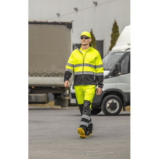 HOGERT TECHNIK EXTER Куртка сигнальная SOFTSHELL желтая 3XL (56) HT5K335-3XL - 1