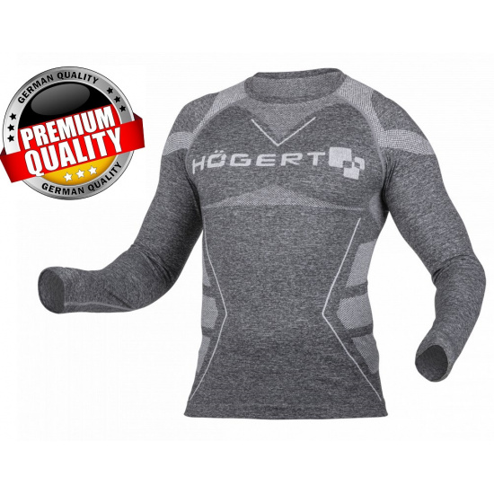 HOGERT TECHNIK OSTE Термобелье бесшовное - футболка серое M-L  HT5K392-M-L - 1