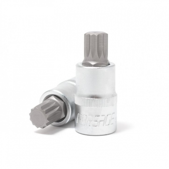 FORSAGE 1/2" головка бита SPLINE 12-лучевая M14 с отверстием (55ммL) F-34805514T - 1