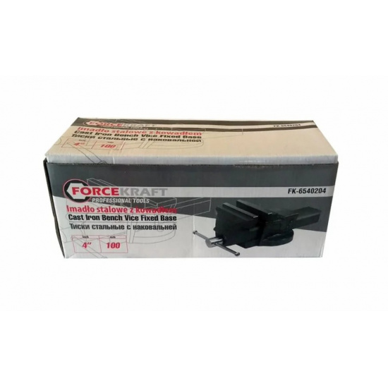 FORCEKRAFT Тиски стальные с наковальней  4"-100мм FK-6540204 - 1