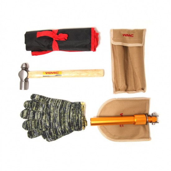 WMC TOOLS Набор инструментов 65пр.1/2"(8-32мм; ключи:8-19мм;шарнирно-губцевый инстр.;отвертки+лопата 9в1,перчатки; кейс-слесарный стул max нагр.120кг)в кейсе 4065C - 1