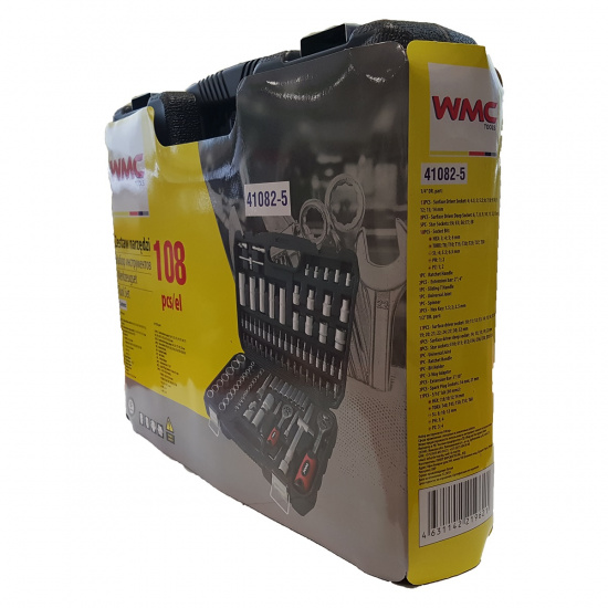 WMC TOOLS Набор инструментов 108пр. 1/2'', 1/4'' (6гр.)(4-32мм) 41082-5 - 1