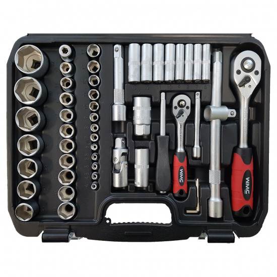 WMC TOOLS Набор инструментов 108пр. 1/2'', 1/4'' (6гр.)(4-32мм) 41082-5 - 1