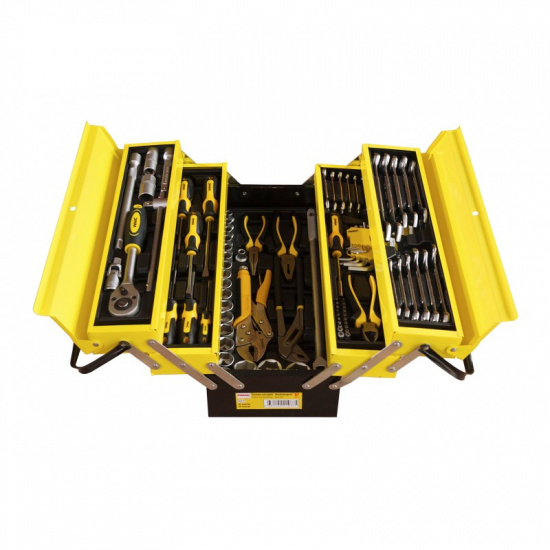 WMC TOOLS Набор инструментов 87пр.1/2"(8-32мм; ключи комбинированные; шарнирно-губцевый инстр.;отвертки)в складном металлическом ящике 4087C 4087C - 1