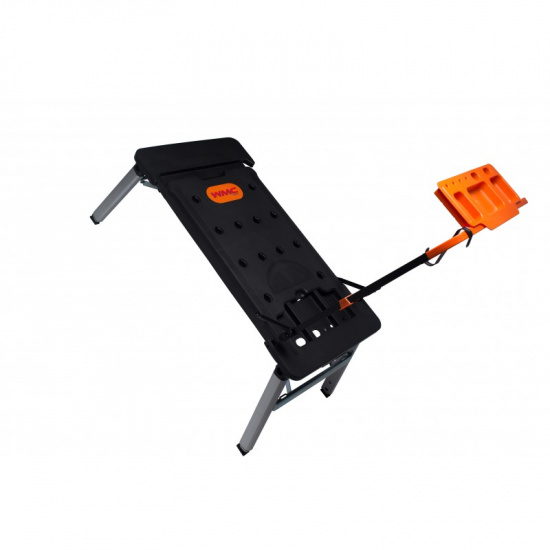 WMC TOOLS Верстак многофунциональный, 7 в 1(верстак-max нагр.150кг,тележка-150кг,леса-250кг,рабоч. платформа-108х45см,столярный козел,лежак,тележка-платформа) WMC171 - 1