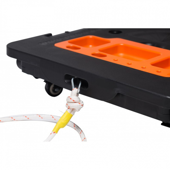 WMC TOOLS Верстак многофунциональный, 7 в 1(верстак-max нагр.150кг,тележка-150кг,леса-250кг,рабоч. платформа-108х45см,столярный козел,лежак,тележка-платформа) WMC171 - 1
