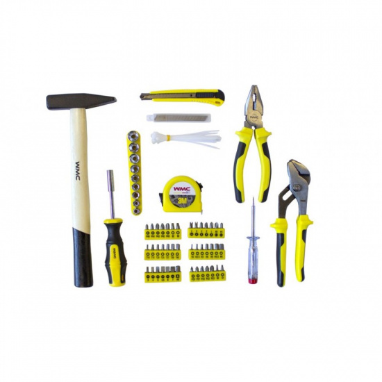 WMC TOOLS Набор инструментов 101пр.1/4"(6гр)(5-13мм,шарнирно-губцевый, биты,расходник), в блистере 20101 - 1