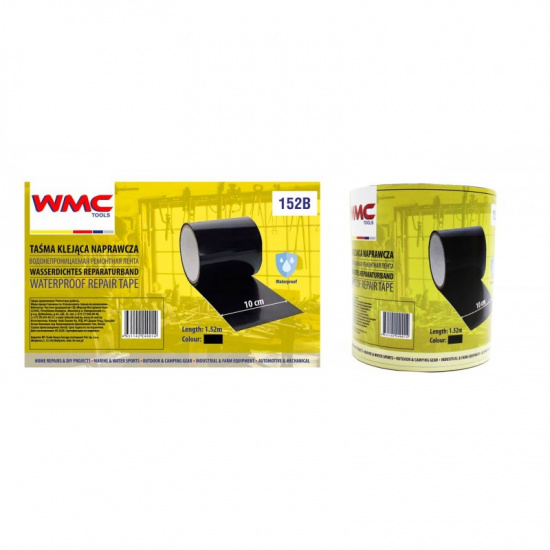 WMC TOOLS Лента водонепроницаемая ремонтная ПВХ 10смх1.52м (черная) 152B - 1