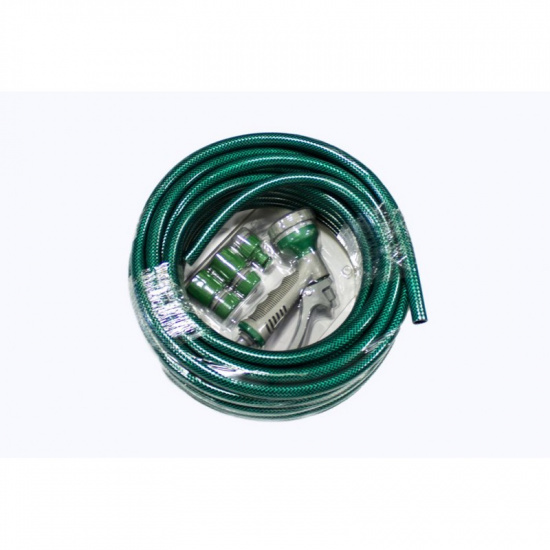 WMC TOOLS Шланг садовый ПВХ 1/2"х18м в комплекте с пистолетом-распылителем (8 режимов распыления) TG7106008-18M - 1