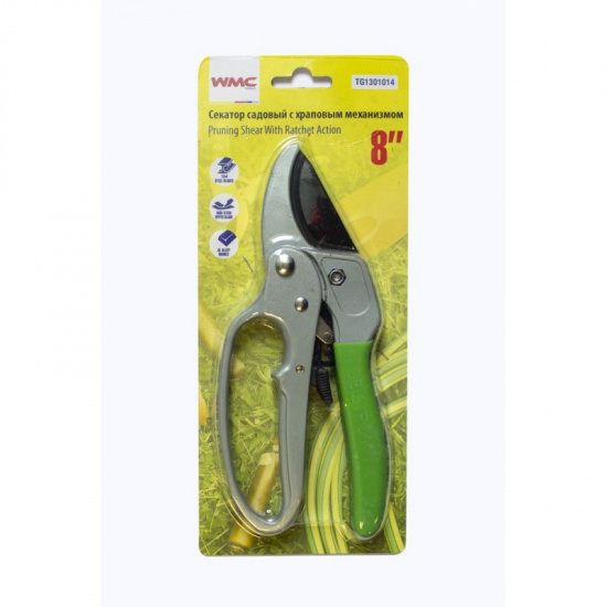 WMC TOOLS Секатор садовый с храповым механизмом 8" TG1301014 - 1