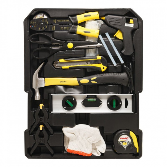 WMC TOOLS Набор инструментов 1400пр.1/2''(6-гр.) (10-24мм, ключи 6-17мм,шарнирно-губцевый,биты,отвертки,расходник), ''Дорожный кейс'' 301400 - 1