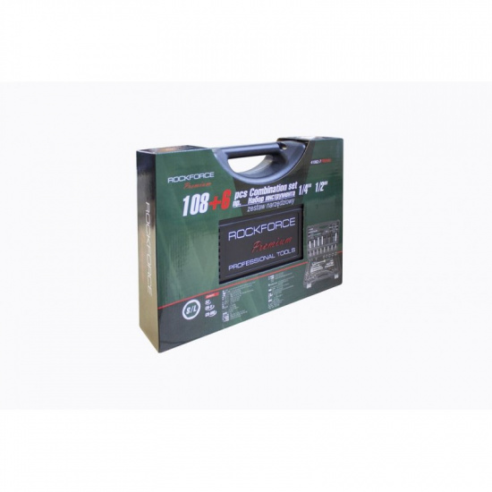 ROCK FORCE Набор инструментов 108+6пр. 1/4",1/2" (сорв.гр.) RF-41082-7 Premium - 1