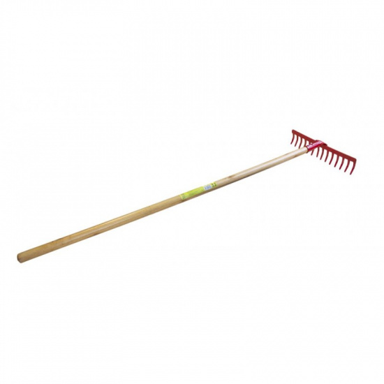 WMC TOOLS Грабли с деревянной рукояткой(14-зуб., L-1220мм, ширина-350мм) TG2203006 - 1