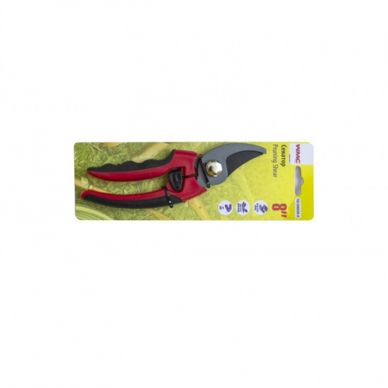 WMC TOOLS Секатор садовый с боковой фиксацией и прорезиненными рукоятками (L-200мм),в блистере TG1306039-A - 1